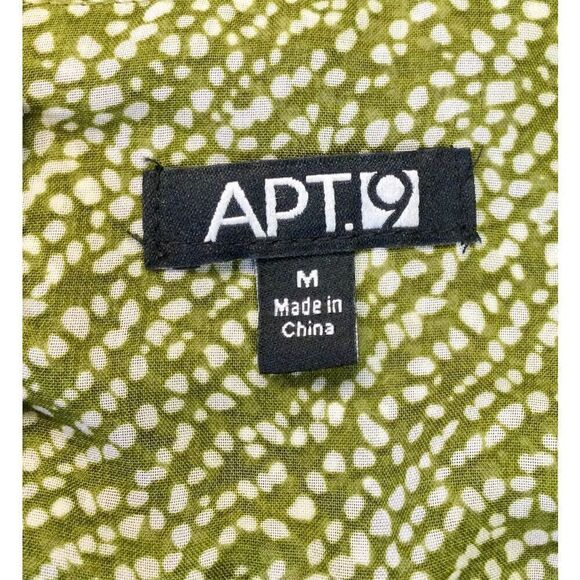 Apt. 9  Womens‎ Green Chiffon Off The Shoulder Floral Top Blouse Medium - Picture 3 of 11